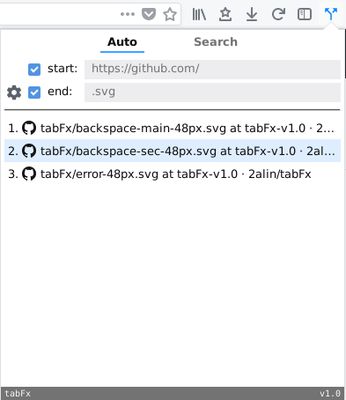 in auto mode, by default, similar tabs to the active one are shown, using the url's beginning and considering some key parts in the url's ending as well