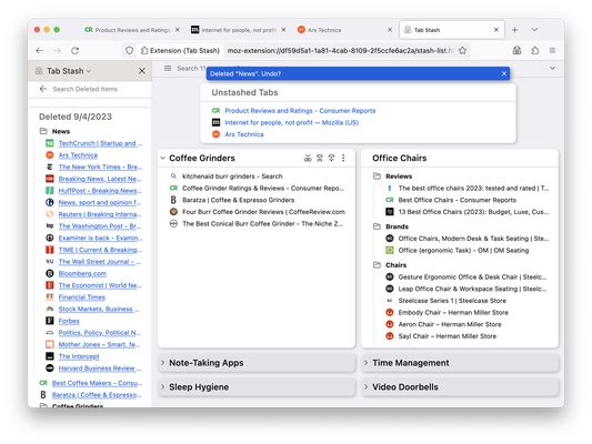 Delete something by mistake? Don't worry, getting it back is just a click away. Deleted items are saved for up to 6 months (by default) on your computer—not in the cloud.