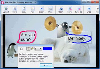 It's easy to add a custom text in FireShot Webpage Screenshot